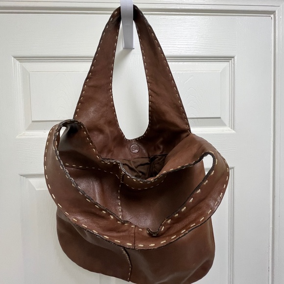 Adrienne Vittadini Brown Leather Handbag - Picture 4 of 12